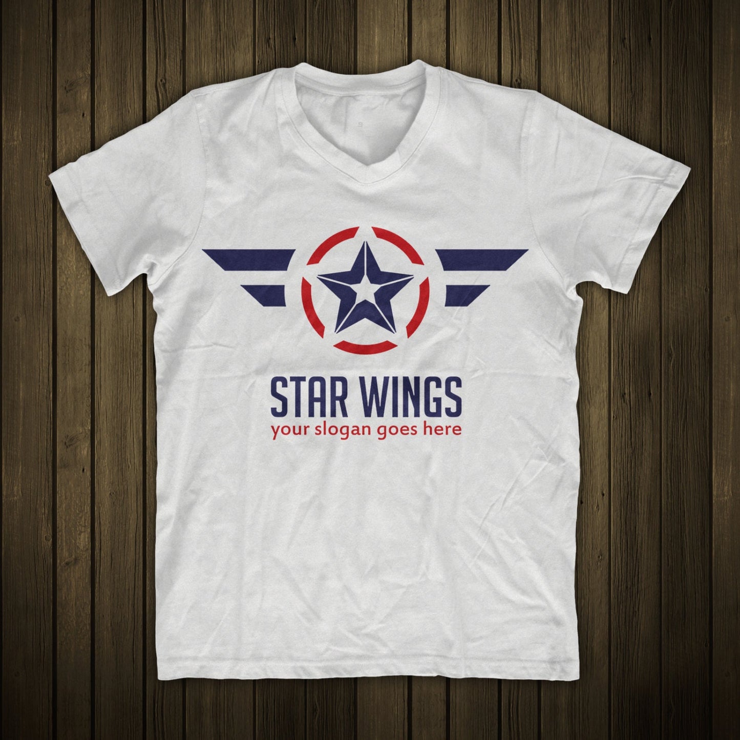 BUY 10 GET 5 FREE, Coupon Code - 5FREE Premade Star Wings Logo Template, Vector, Icon, Emblem, Patriotic, Military, Vector Illustration