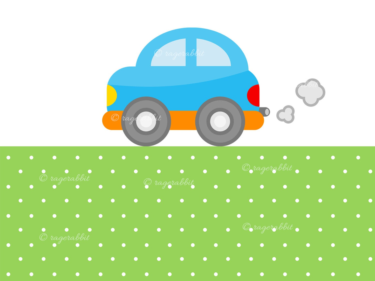 Cute Transportations Vector Illustrations, Set, Clip Art, Commercial Use, Personal Use, Baby Shower Decorations