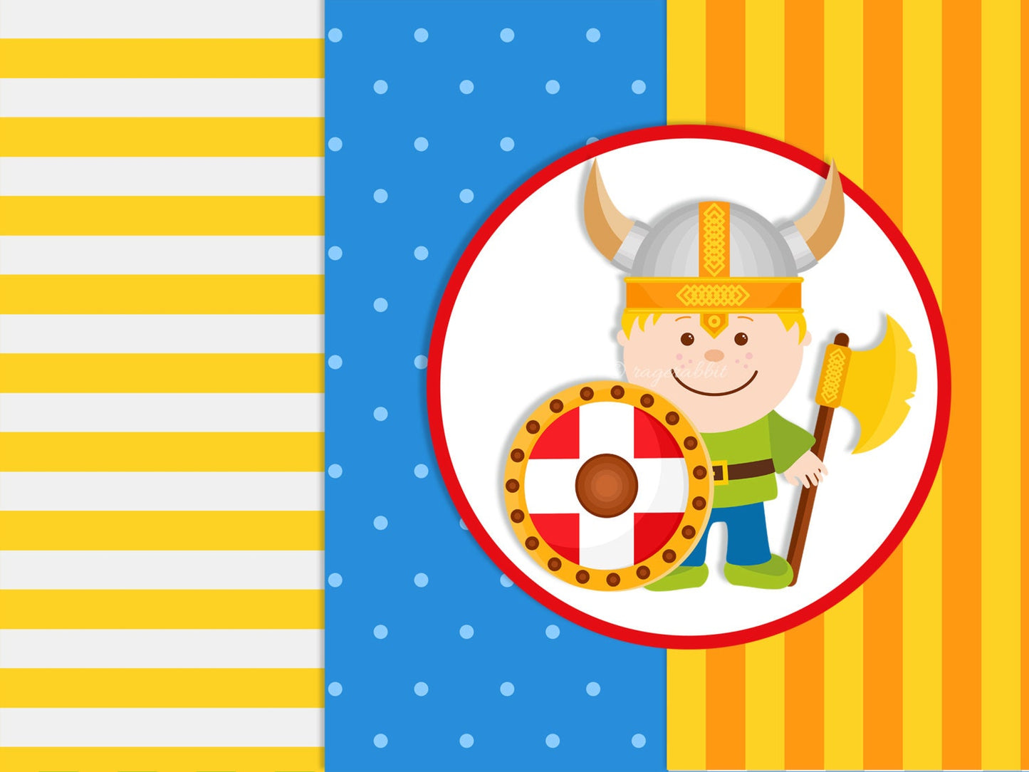 Viking Digital Paper Set, Little Viking Clip Art, Banner, Commercial Use, Personal Use, Viking Runes