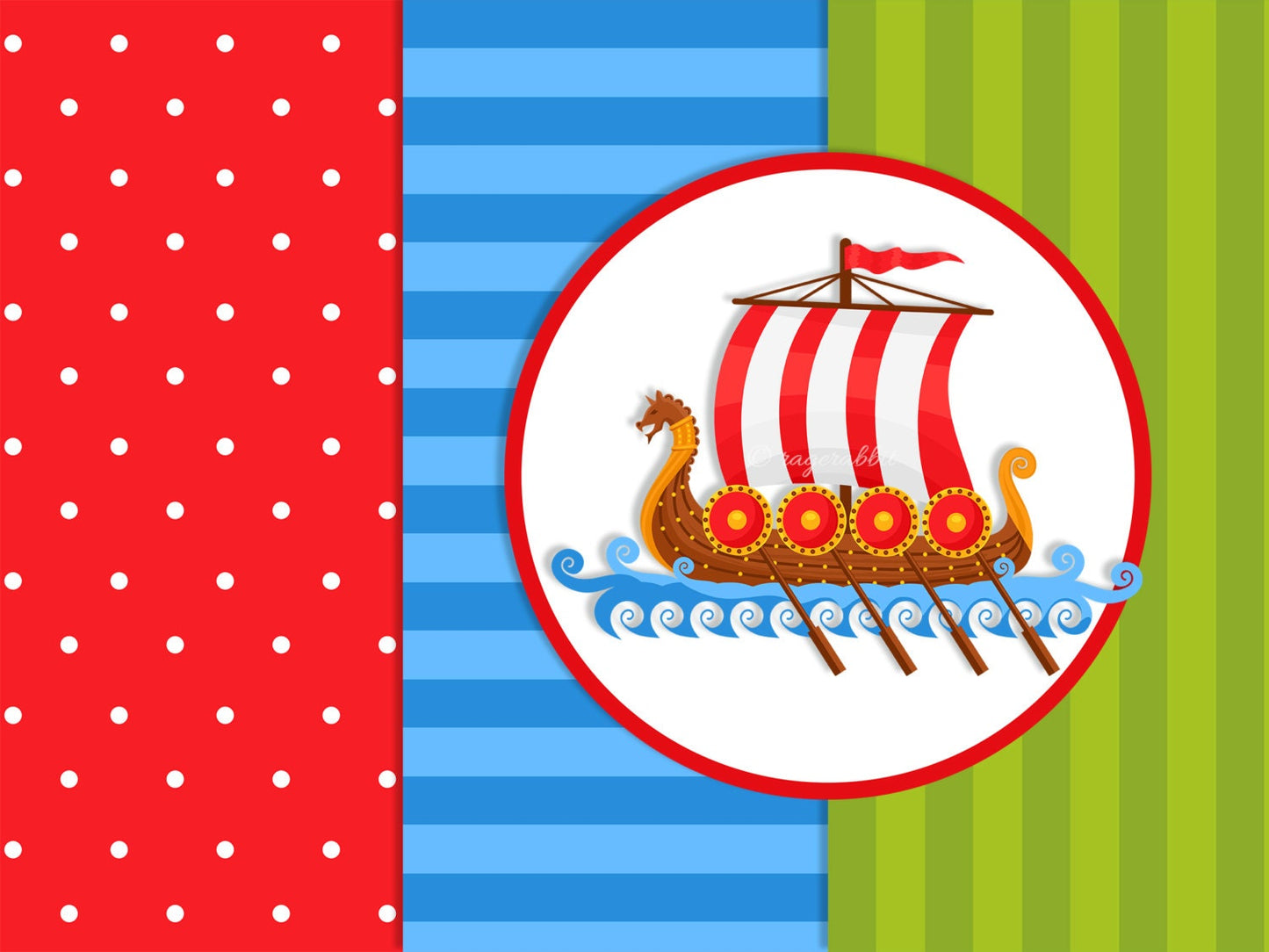 BUY 10 GET 5 FREE, Coupon Code - 5FREE Viking Digital Paper and Viking Ship Clip Art, Viking Runes, Polka Dots, Stripes, Set