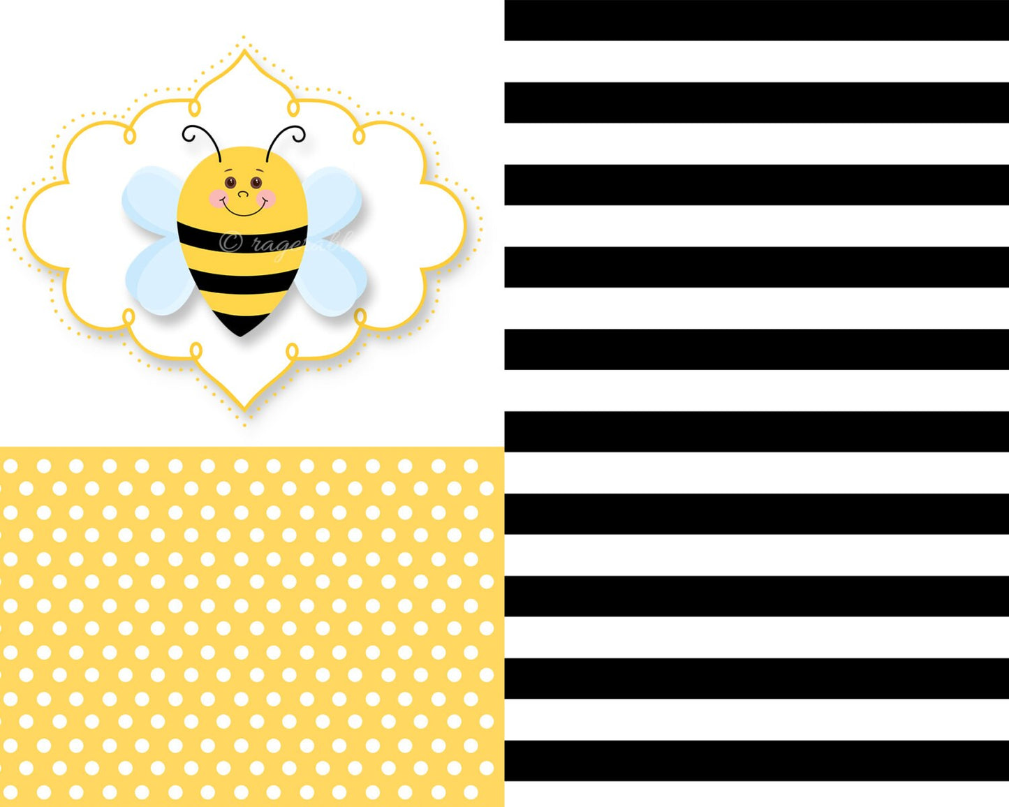 BUY 10 GET 5 FREE, Coupon Code - 5FREE Bee Digital Paper with Bee Clip Art and Frame Clip Art, Commercial Use, Personal Use