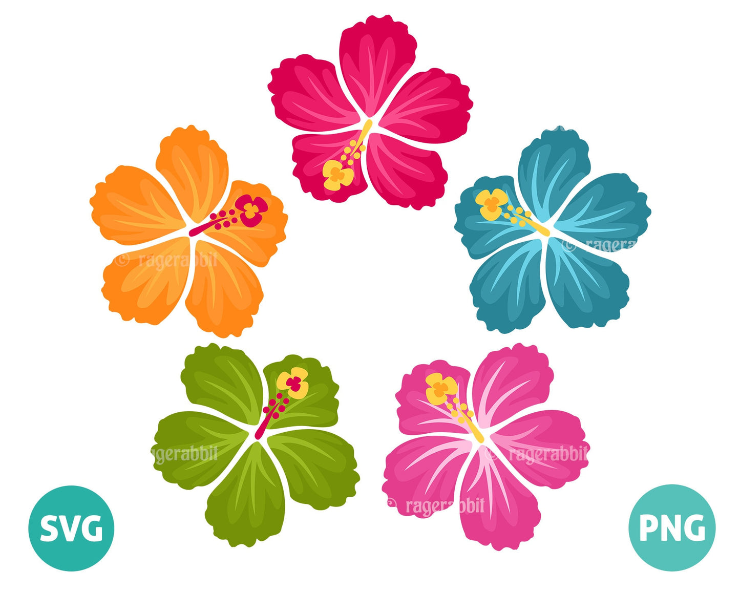 Hibiscus Wreath SVG T-Shirt Design Girlie Summer Commercial Use Prints and Crafts Luau Party Flowers HawaiiPNG Clip Art Transparent
