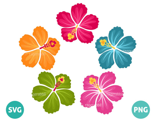 Hibiscus Wreath SVG T-Shirt Design Girlie Summer Commercial Use Prints and Crafts Luau Party Flowers HawaiiPNG Clip Art Transparent