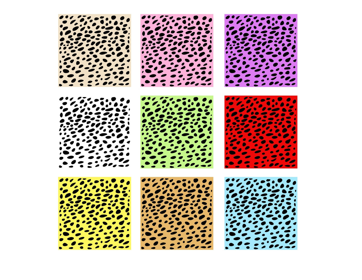Snow Leopard Squares SVG Animal Prints Pattern Fur Commercial Use Printable Crafts Supply Points Print Rainbow Sublimation Frames Labels