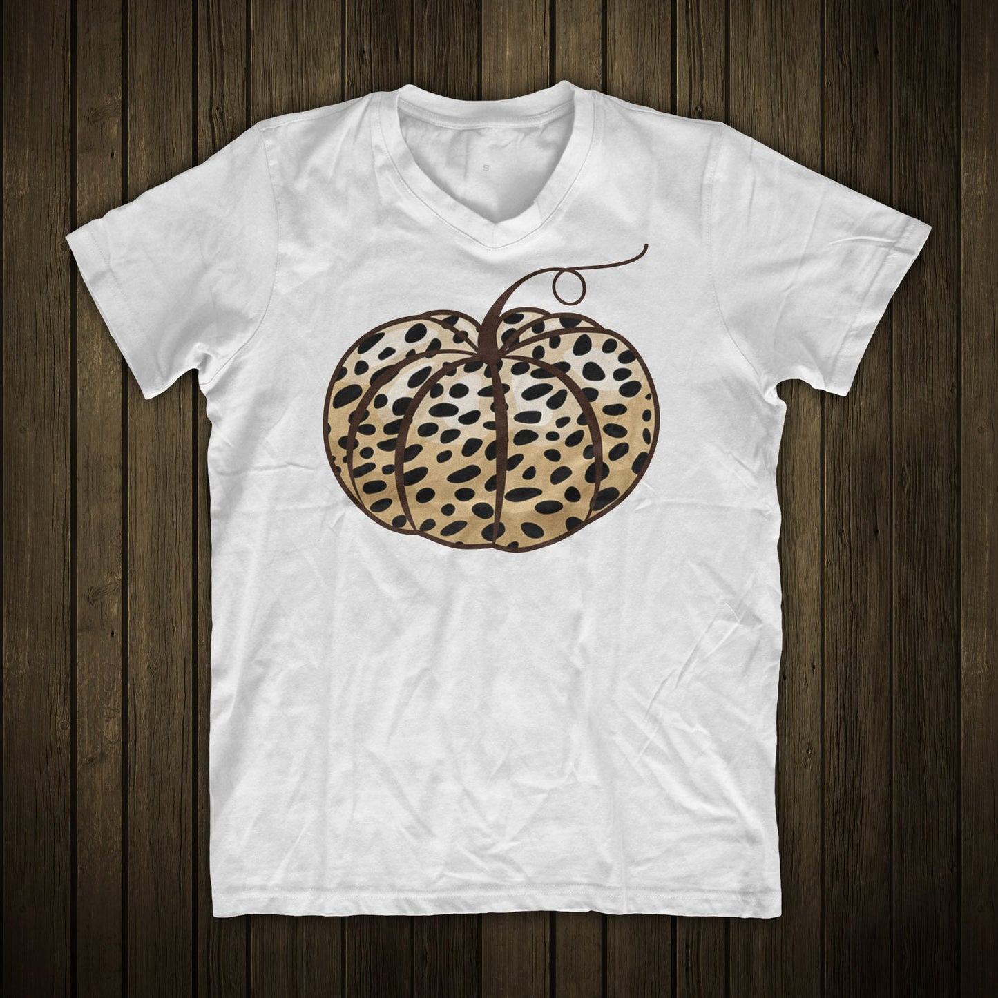 Pumpkin SVG Cheetah Pattern Illustration Halloween Thanksgiving Animal Print Big Cat Leopard Furr Sublimation File Vector Files