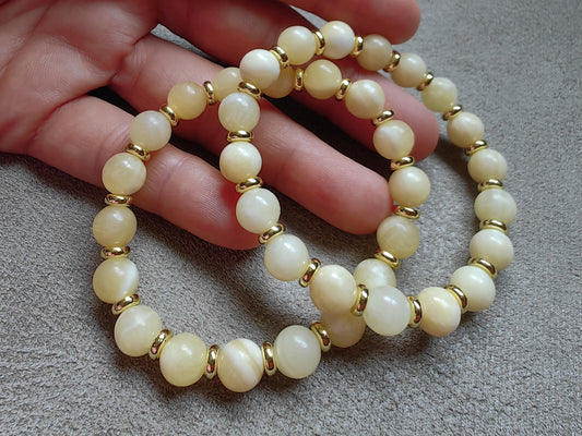 Natural Yellow Honey Jade Bracelets Healing Gemstone