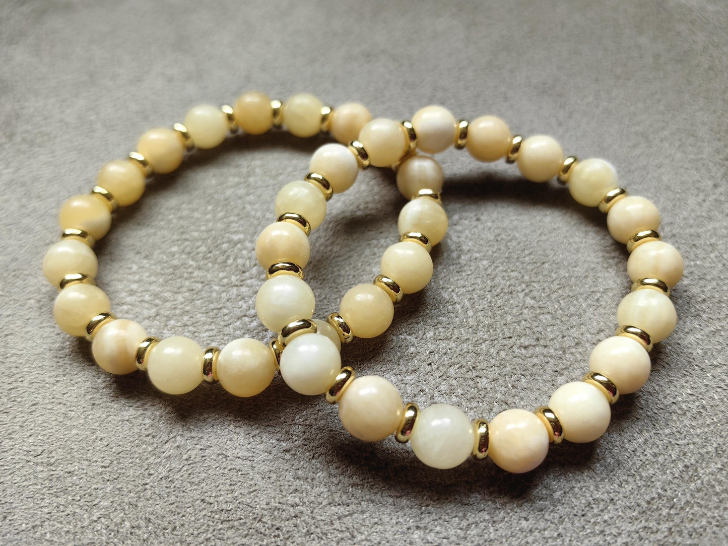 Natural Yellow Honey Jade Bracelets Healing Gemstone