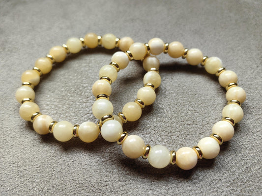 Natural Yellow Honey Jade Bracelets Healing Gemstone