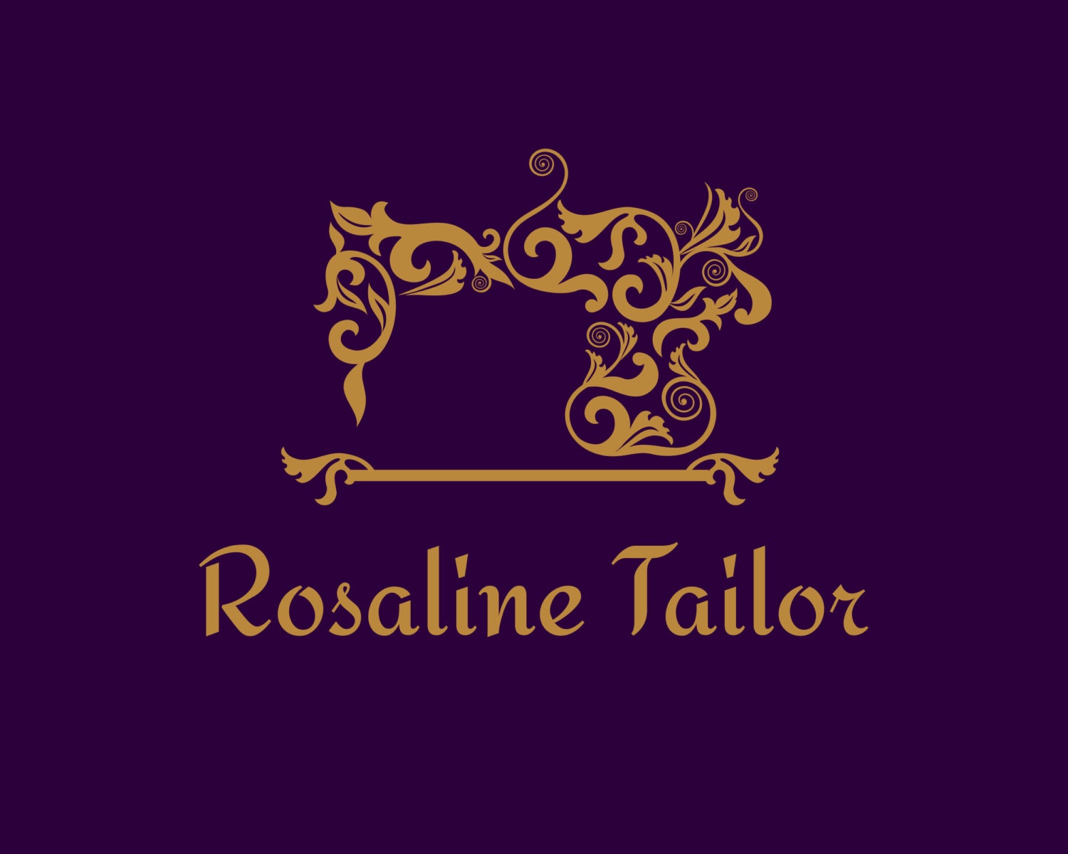 Premade Logo, Sewing Shop Logo, Logo Template, Vector Illustration, Wattermark Logo, Luxury Logo, Royal