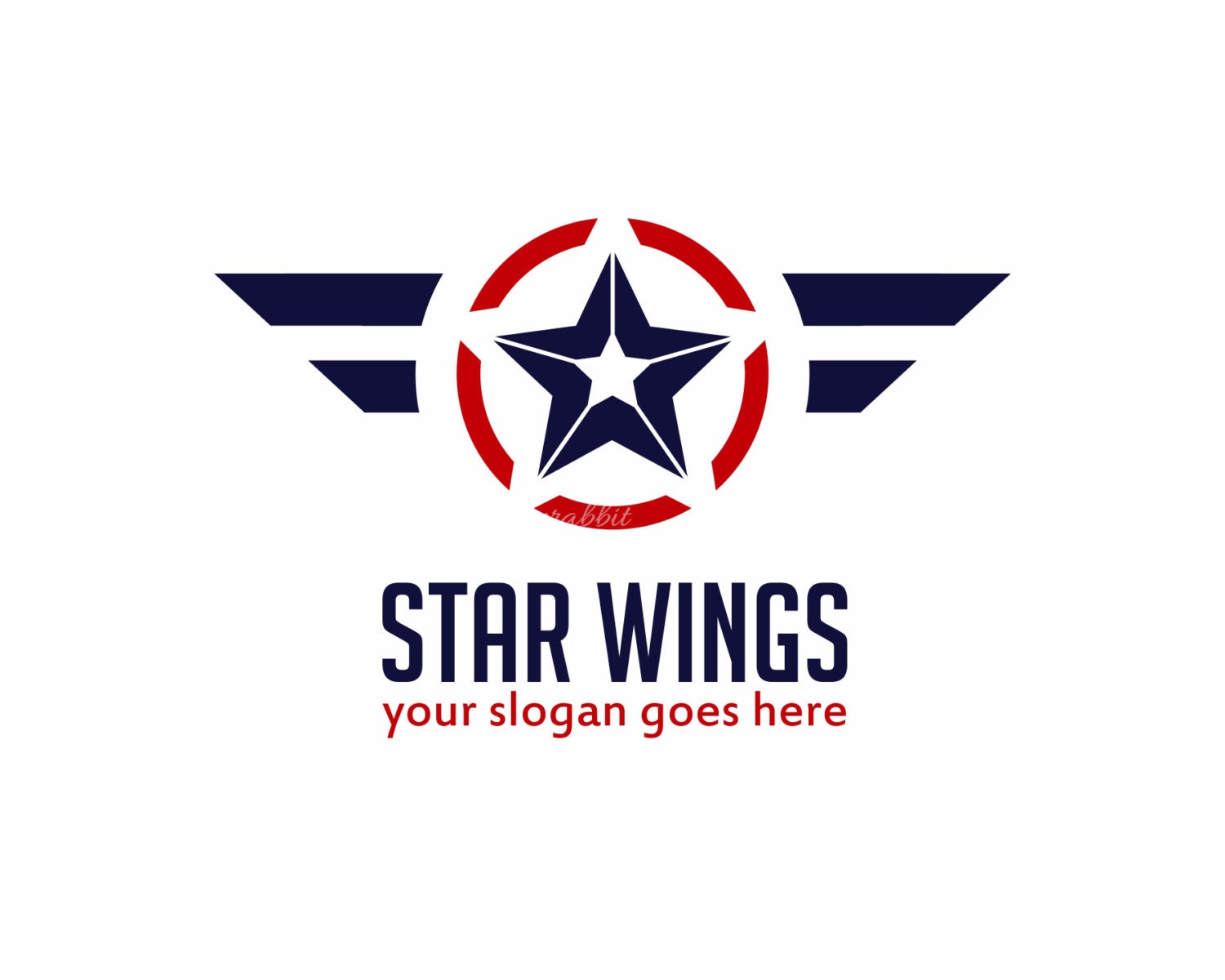 BUY 10 GET 5 FREE, Coupon Code - 5FREE Premade Star Wings Logo Template, Vector, Icon, Emblem, Patriotic, Military, Vector Illustration