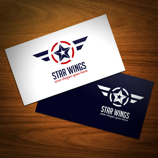 BUY 10 GET 5 FREE, Coupon Code - 5FREE Premade Star Wings Logo Template, Vector, Icon, Emblem, Patriotic, Military, Vector Illustration
