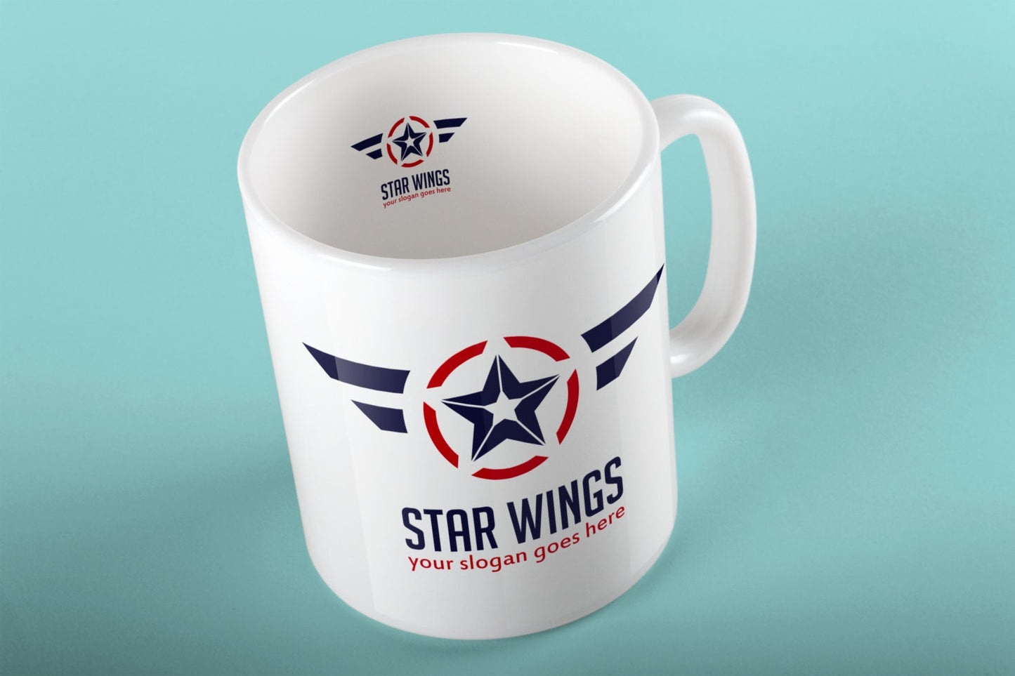 BUY 10 GET 5 FREE, Coupon Code - 5FREE Premade Star Wings Logo Template, Vector, Icon, Emblem, Patriotic, Military, Vector Illustration