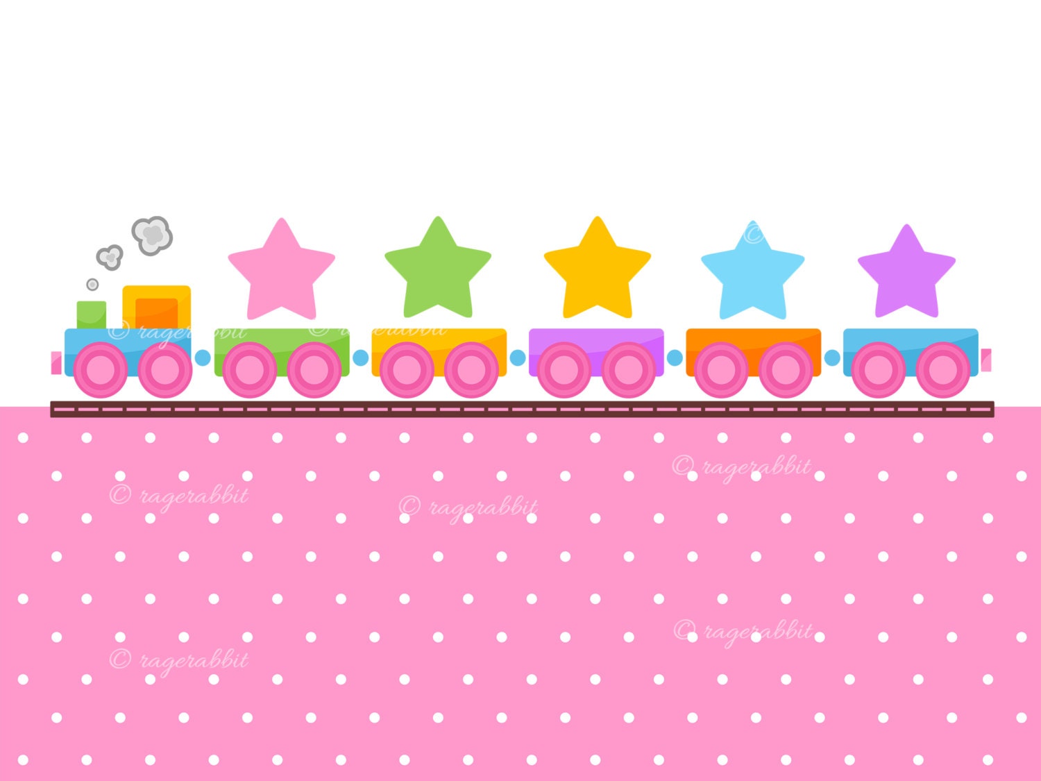 Cute Transportations Vector Illustrations, Set, Clip Art, Commercial Use, Personal Use, Baby Shower Decorations