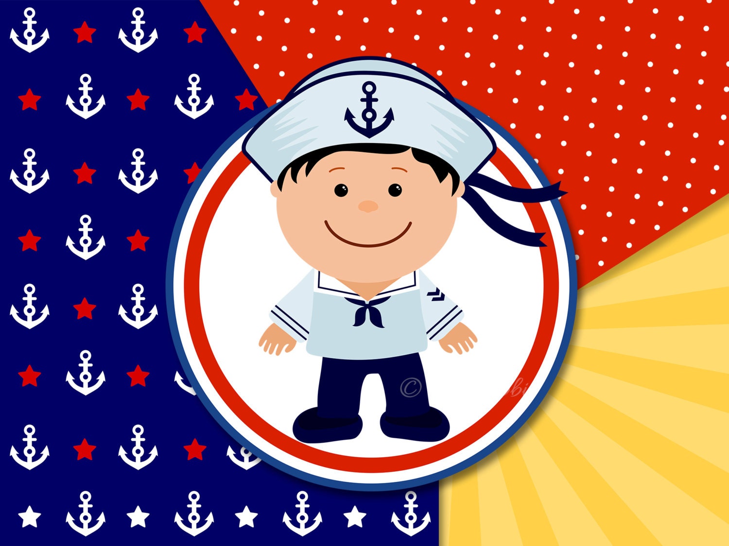 BUY 10 GET 5 FREE, Coupon Code - 5FREE Marine Digital Paper Set With Little Sailors, Marine Boys, Clip Art, Illustration