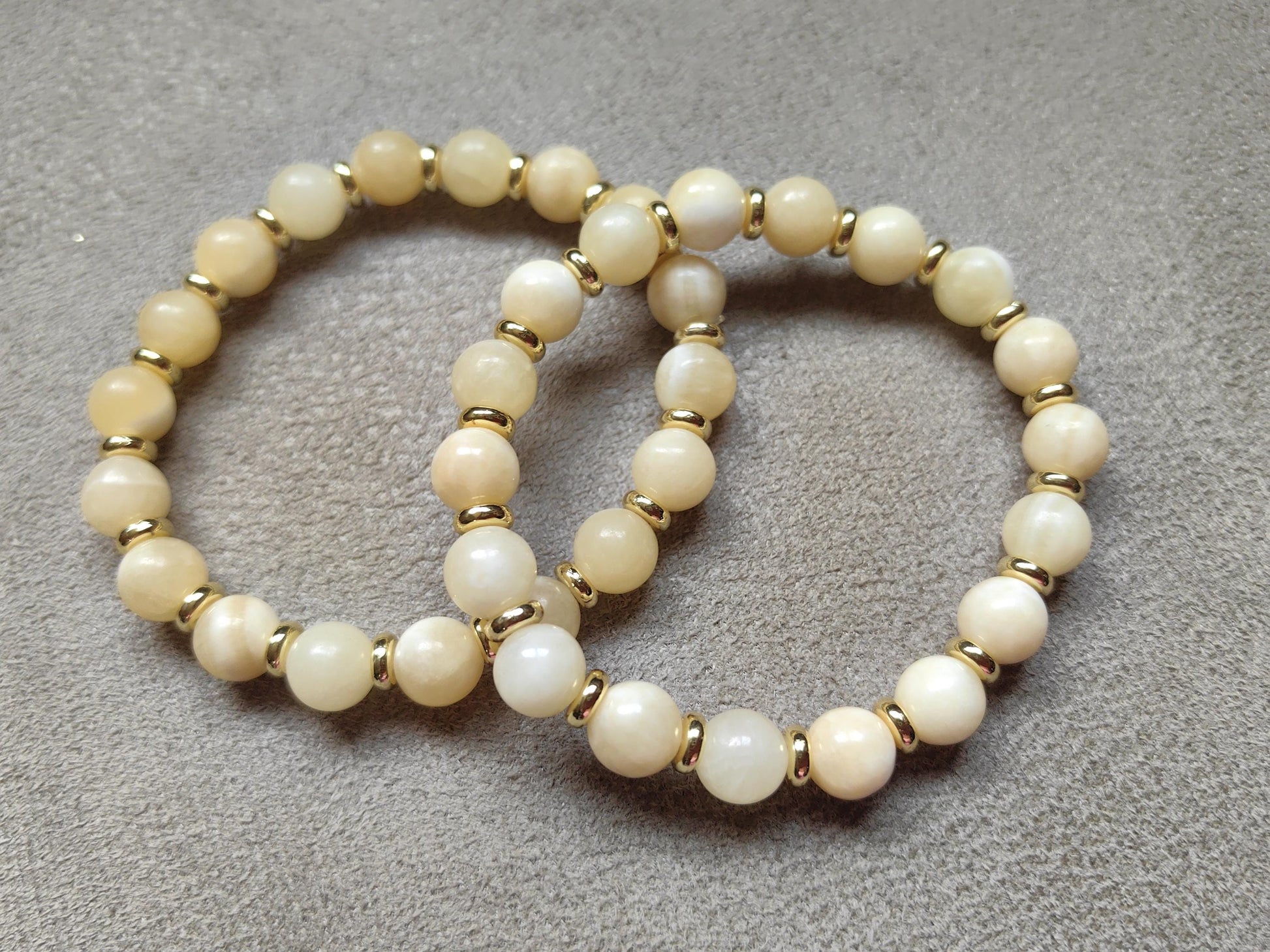 Natural Yellow Honey Jade Bracelets Healing Gemstone