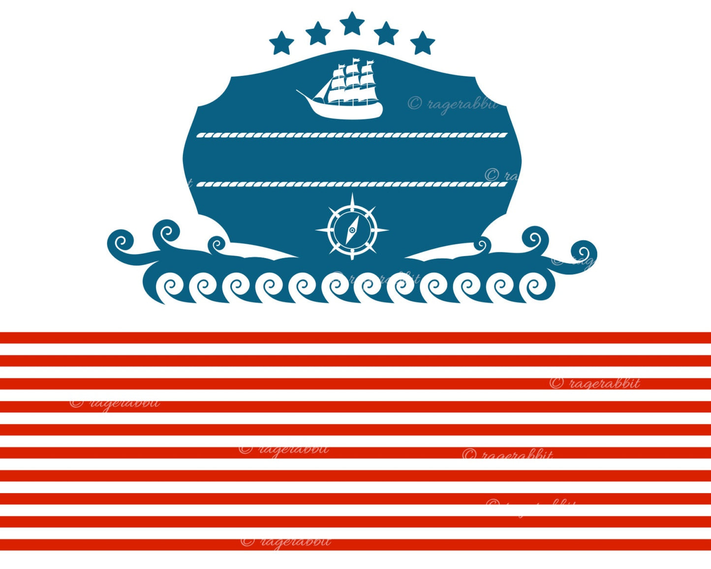 Nautical Set, Clip Art, Illustrations, Decorations, Emblems, Digital Paper, Old Map, Lighthouse, Anchors, Ship, Save Belt, Commercial Use