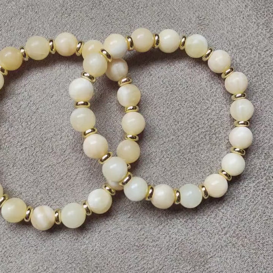 Natural Yellow Honey Jade Bracelets  Healing Gemstone