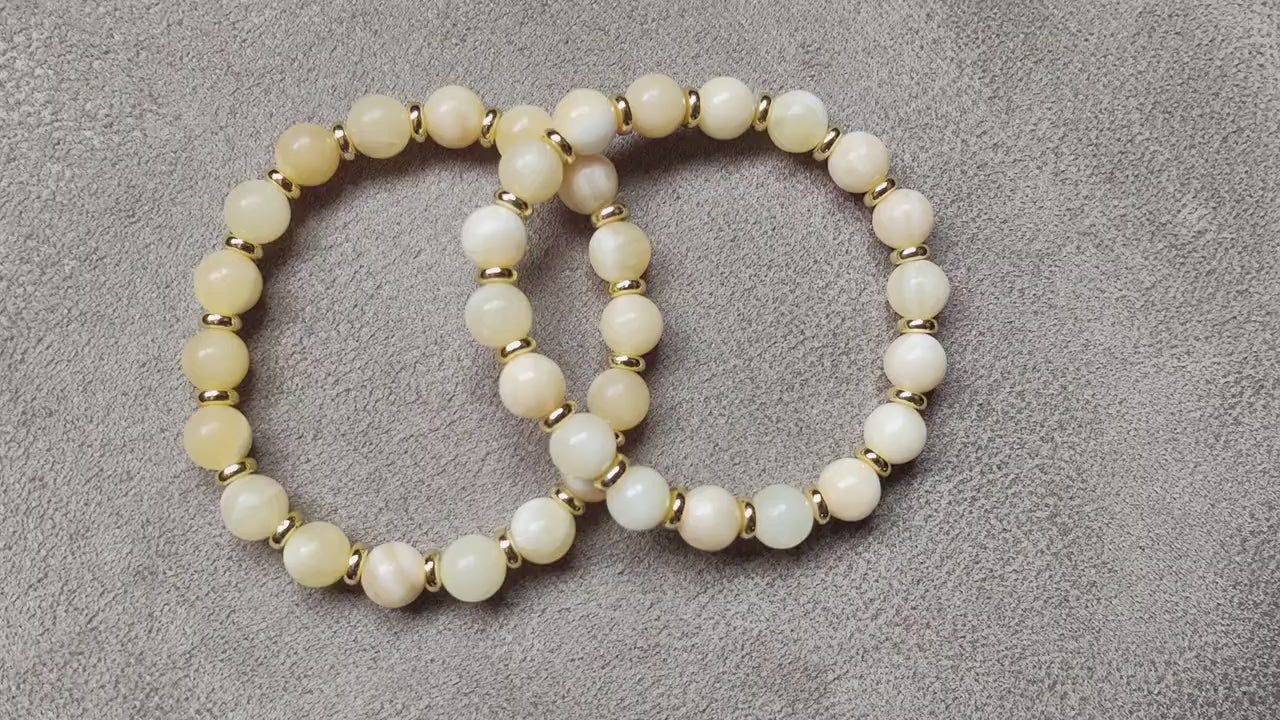 Natural Yellow Honey Jade Bracelets  Healing Gemstone